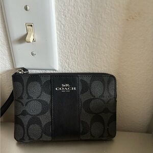 Black COACH New York wristlet